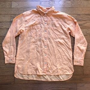 J. Jill Peach Button-Down Shirt
